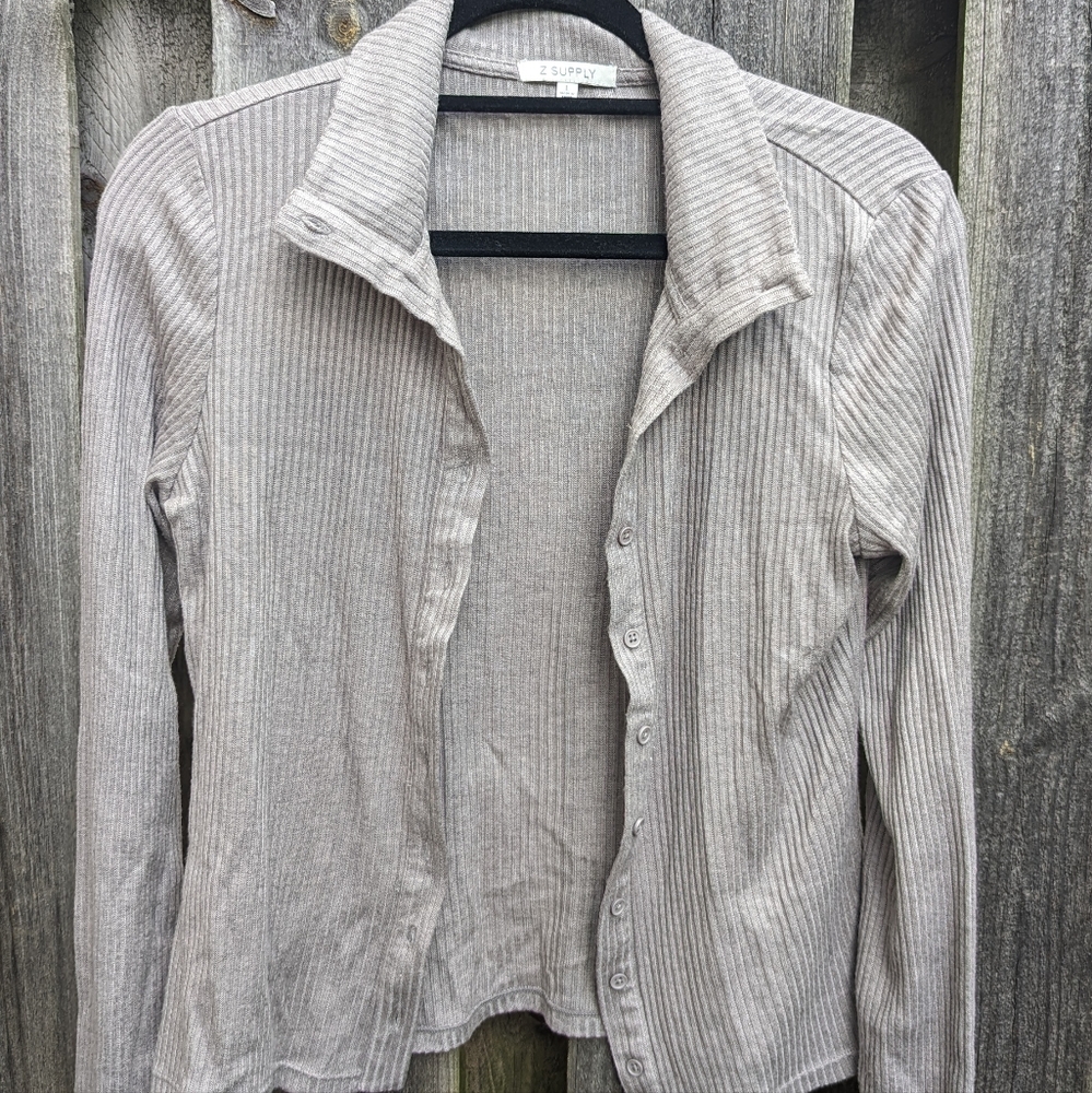 Z Supply Buttoned Collared Top